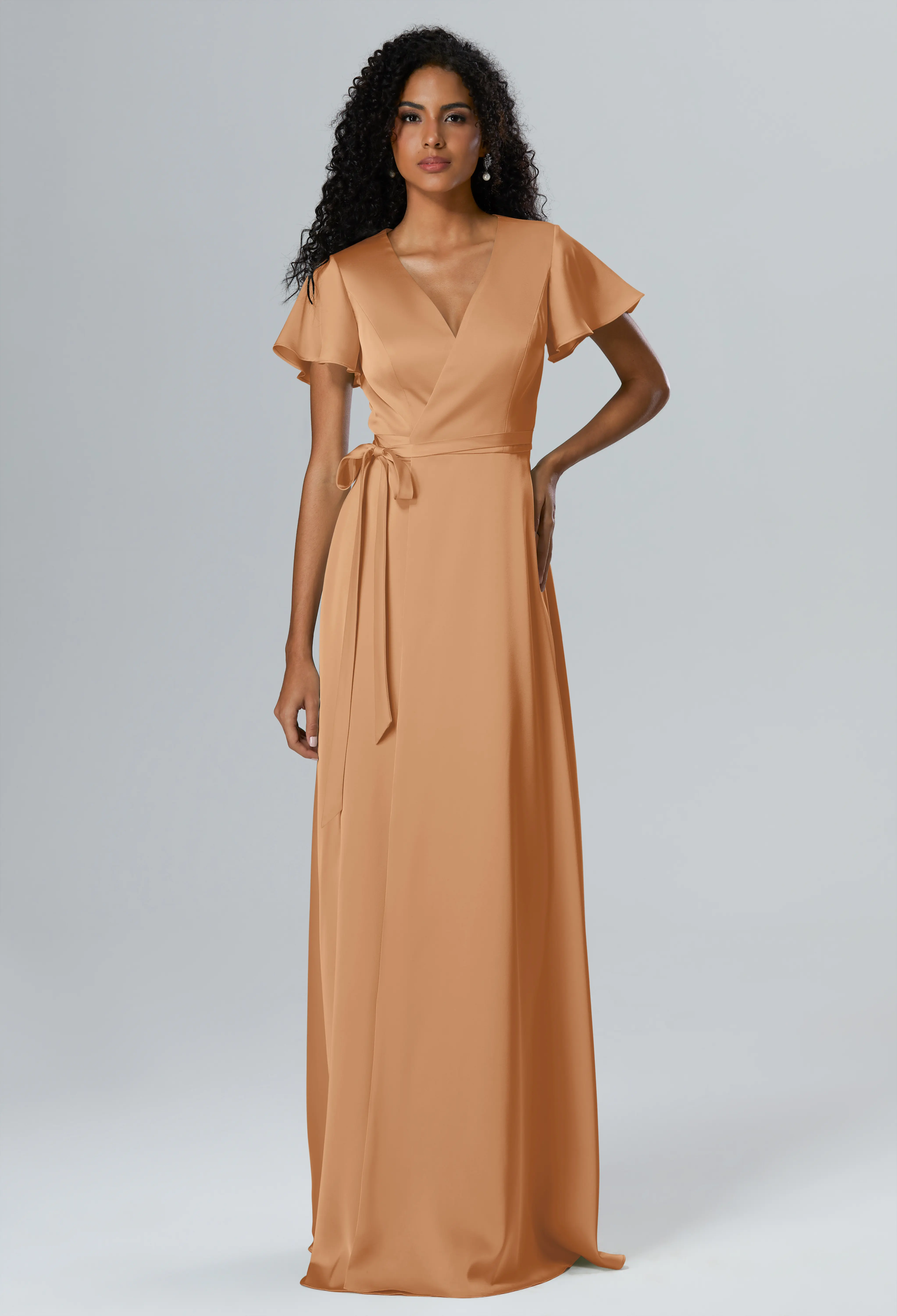 Pale Peach Maternity Bridesmaid Dresses | AW.Bridal