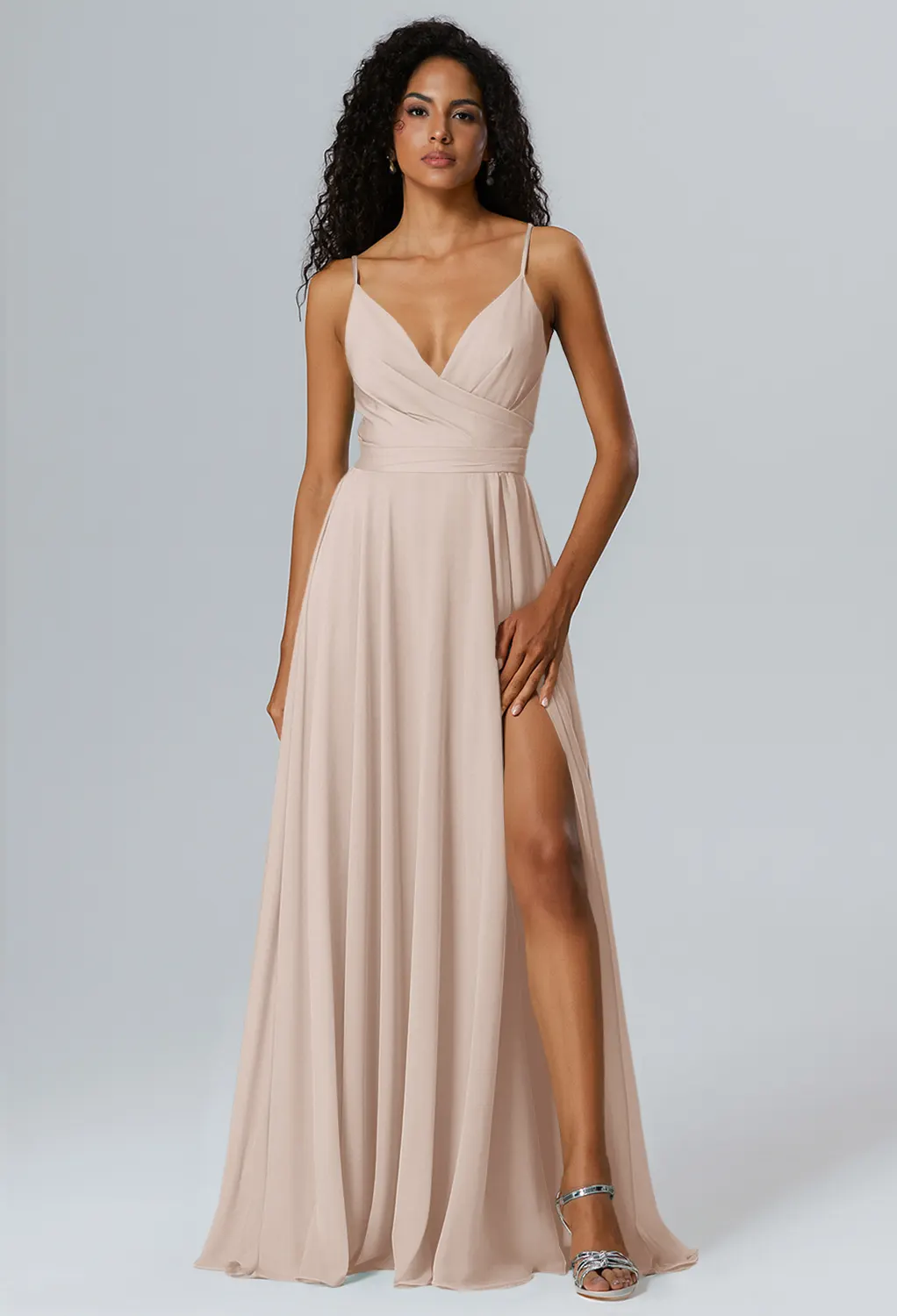 biscotti bridesmaid dresses A subtle slit adds