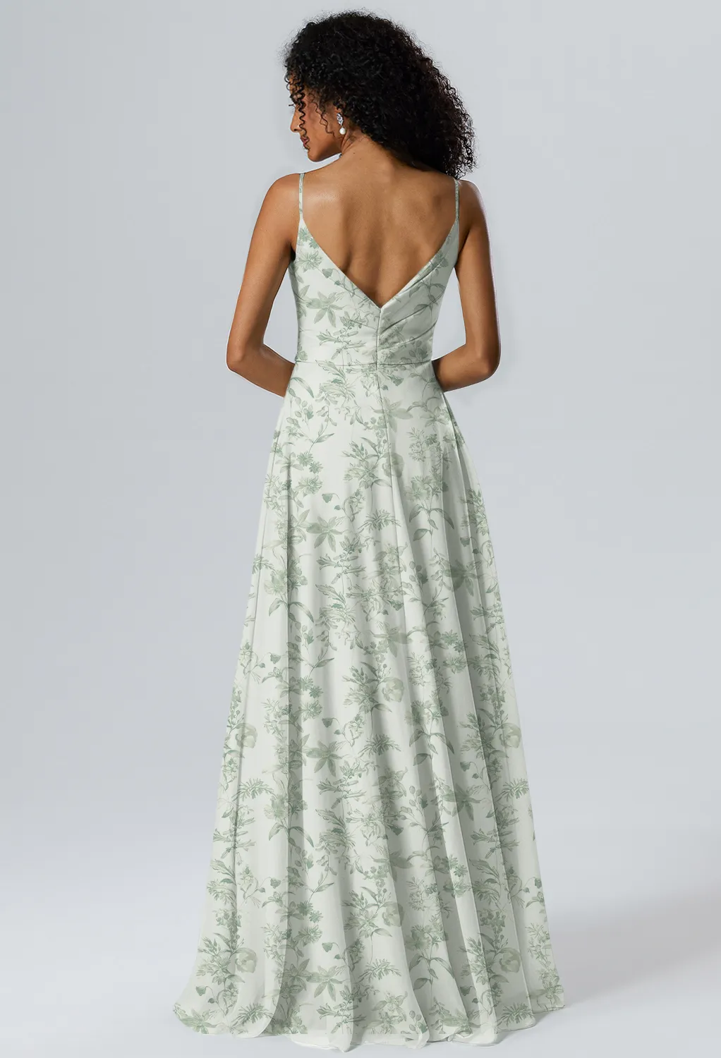 emerald green floral bridesmaid dresses Hyacinth House Emerald Floral Lilly Maxi Dress Emerald Lily Floral / S main image 0