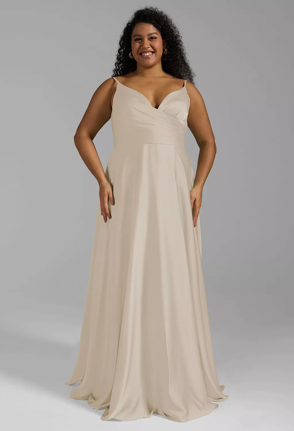 Champagne, Nude Bridesmaid Dresses