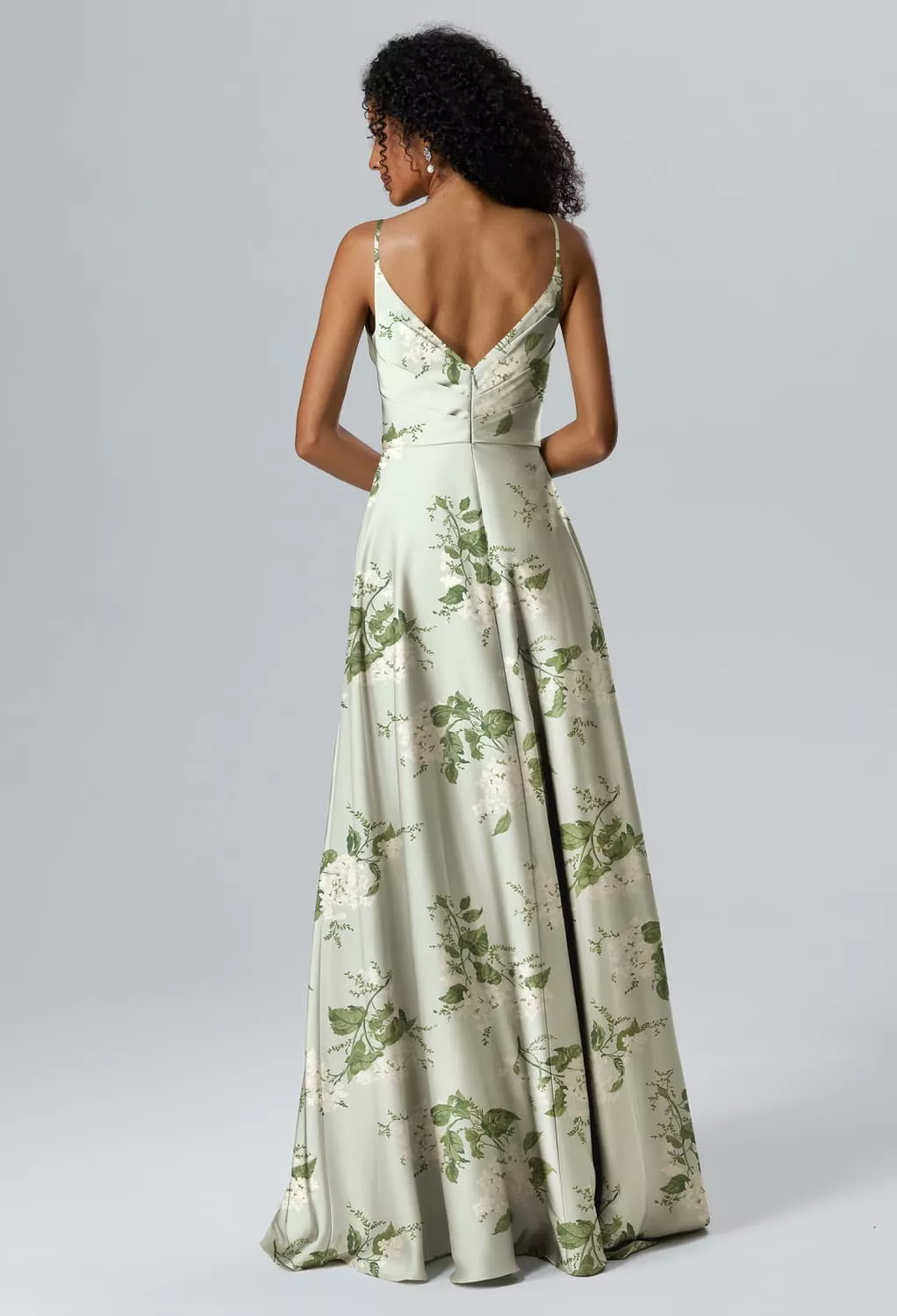 Sage Garden Party, Green Floral Floral Bridesmaid Dresses
