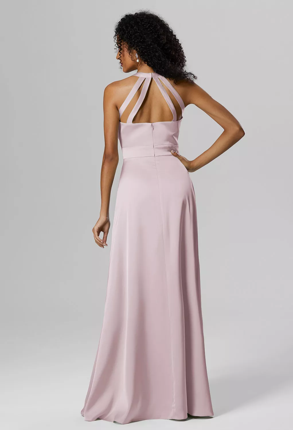 Maternity Clothes Maternity Bridesmaid Dresses Dusty Rose Azazie A-Line  V-Neck Floor-Length Tulle Maternity