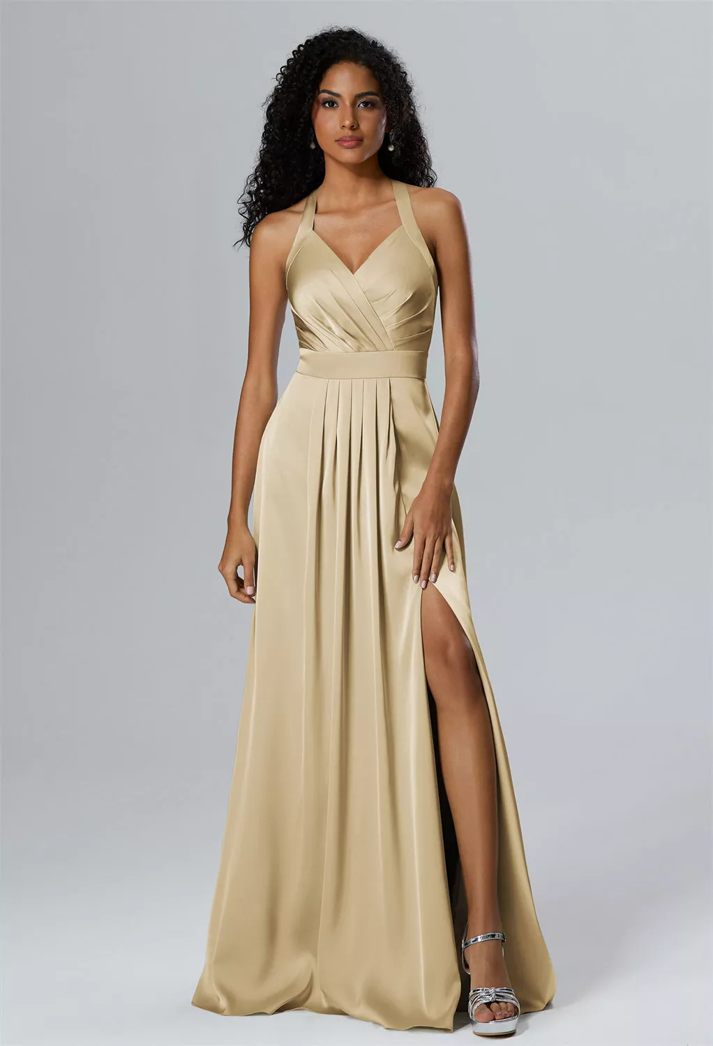 Light Gold Maternity Bridesmaid Dresses | AW.Bridal