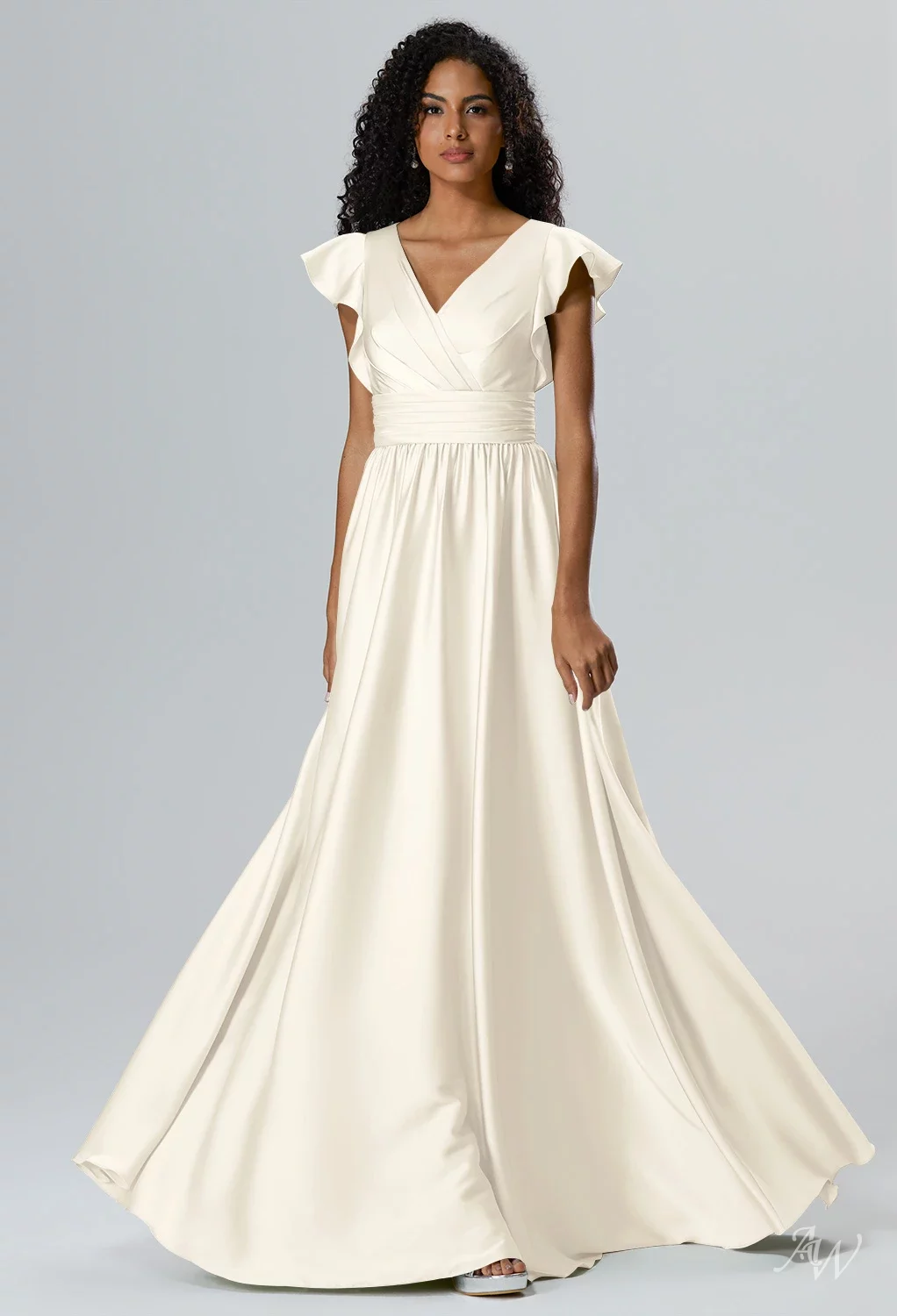 AW Willow Satin Charmeuse Ivory Bridesmaid Dresses | AW.Bridal