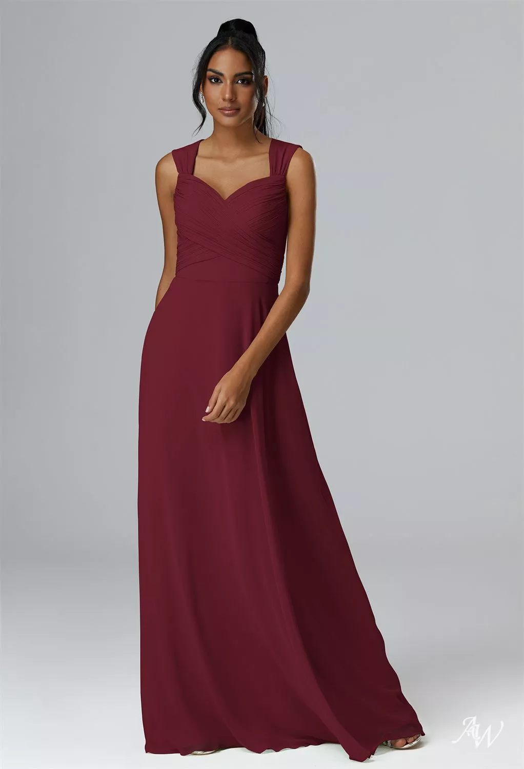 cheap maroon bridesmaid dresses Off-the-Shoulder Sweetheart Burgundy Long Bridesmaid Dress With Slit