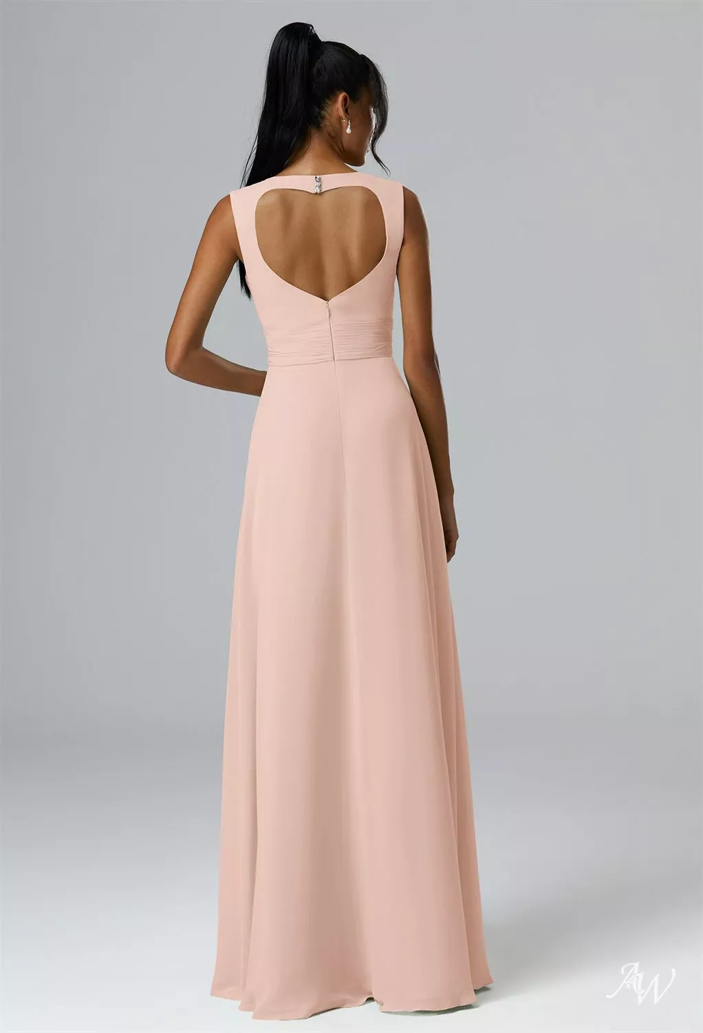 oyster pink bridesmaid dresses Elegant Strapless Mermaid Floor-Length Pink Bridesmaid Dress – FancyVestido main image 1