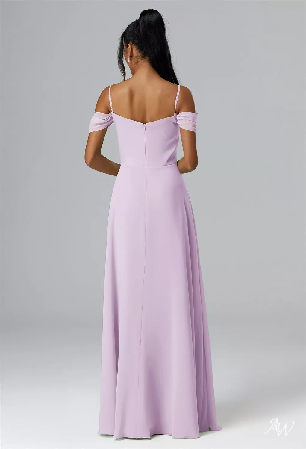 bridesmaid dresses in maroon colour Lilac Bridesmaid Dress,Fitted Bridesmaid Dress with Train,Embroidered  Bridesmaid Dress,BD00119 main image 1