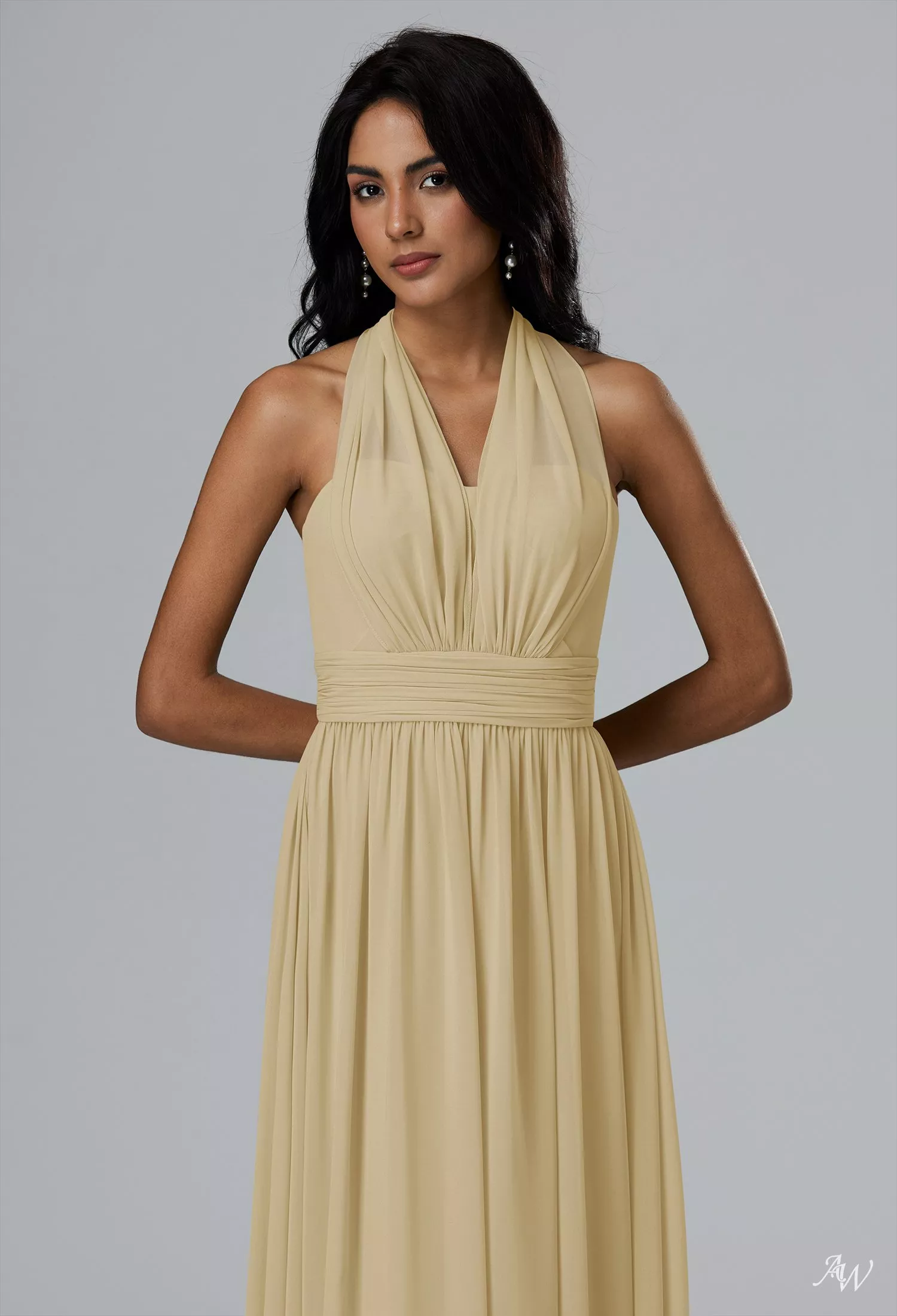 champagne wrap bridesmaid dresses Made in USA Beige Champagne Infinity Dress Bridesmaid Convertible Dress