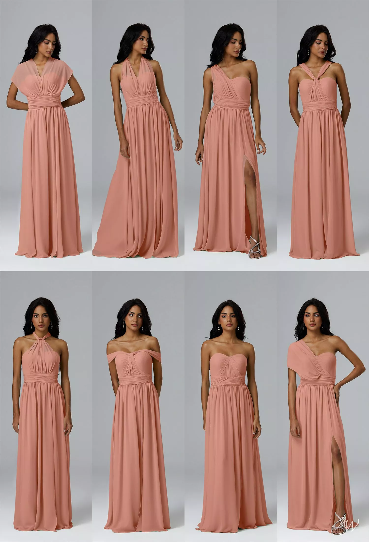 navy blue bridesmaid dresses knee length Knee Length Chiffon Wholesale Wedding Guest Dresses With Long Sleeves main image 0