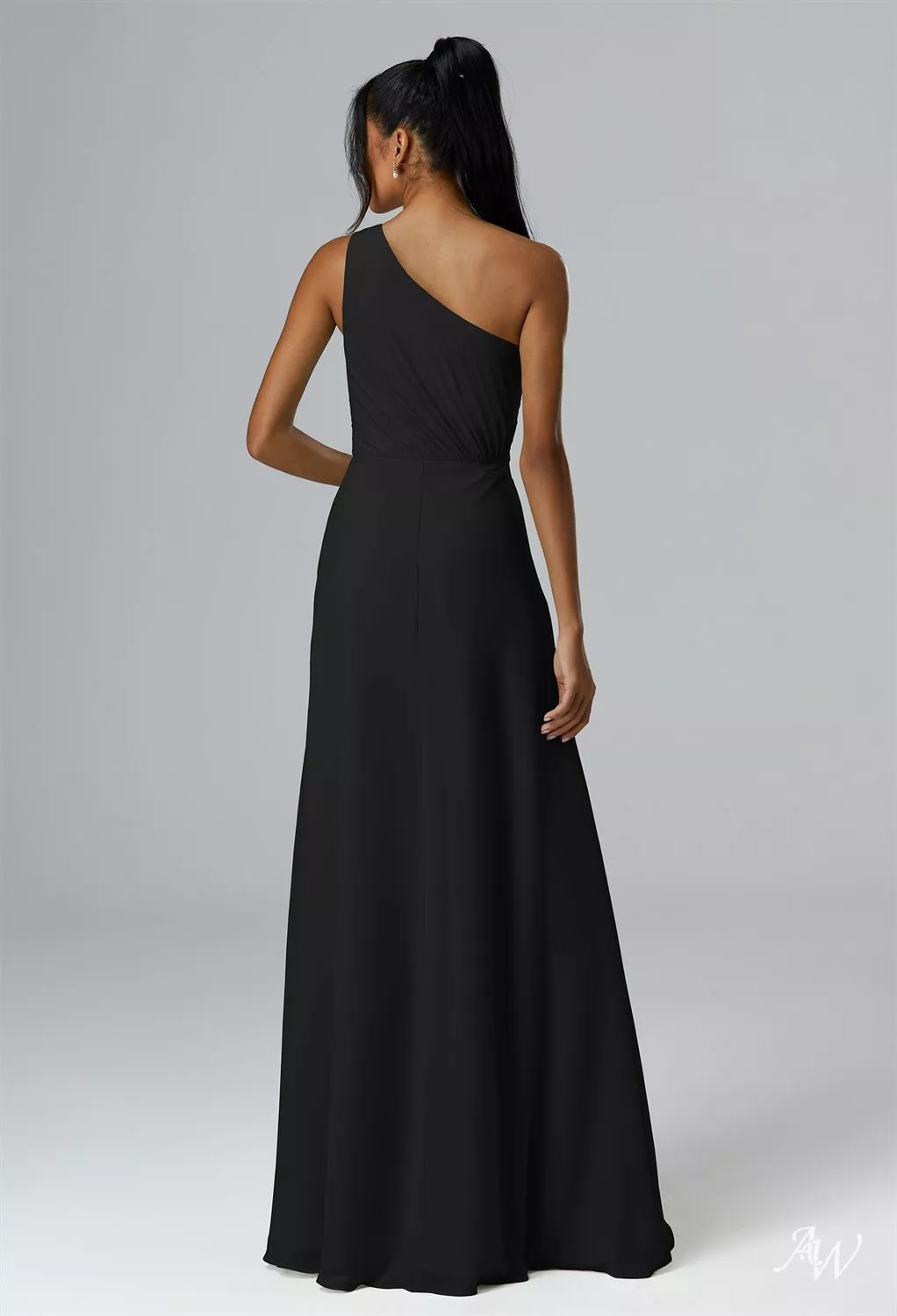 black backless bridesmaid dresses AW.Bridal A-line One Shoulder Floor Length Sleeveless Ruching Split Long Dress Size 4 Whether youre walking down engzeb17647 EliteBloom Evening Dress Women's Size:US size 6