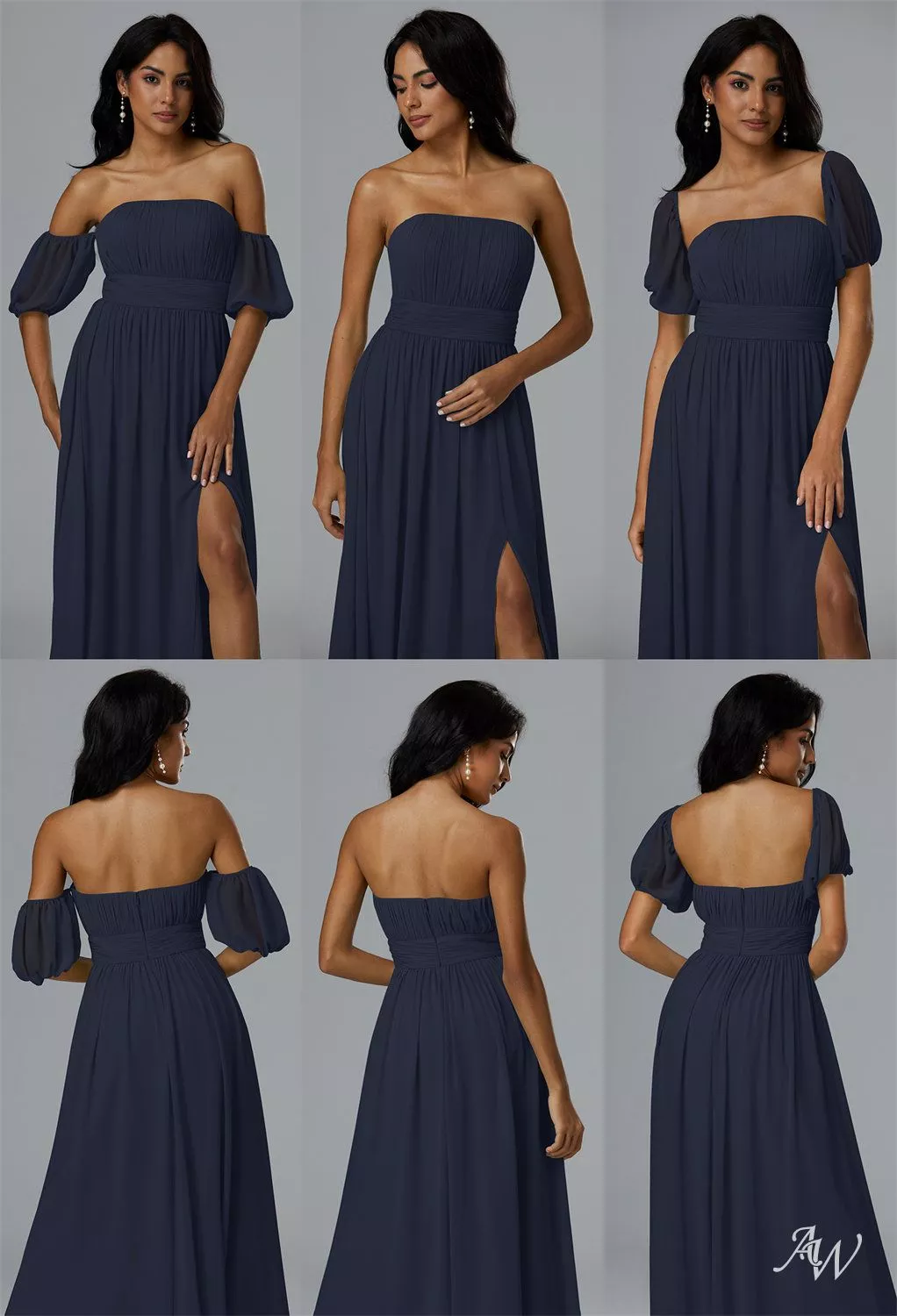 AW Thalia Dark Navy Bridesmaid Dresses | AW.Bridal