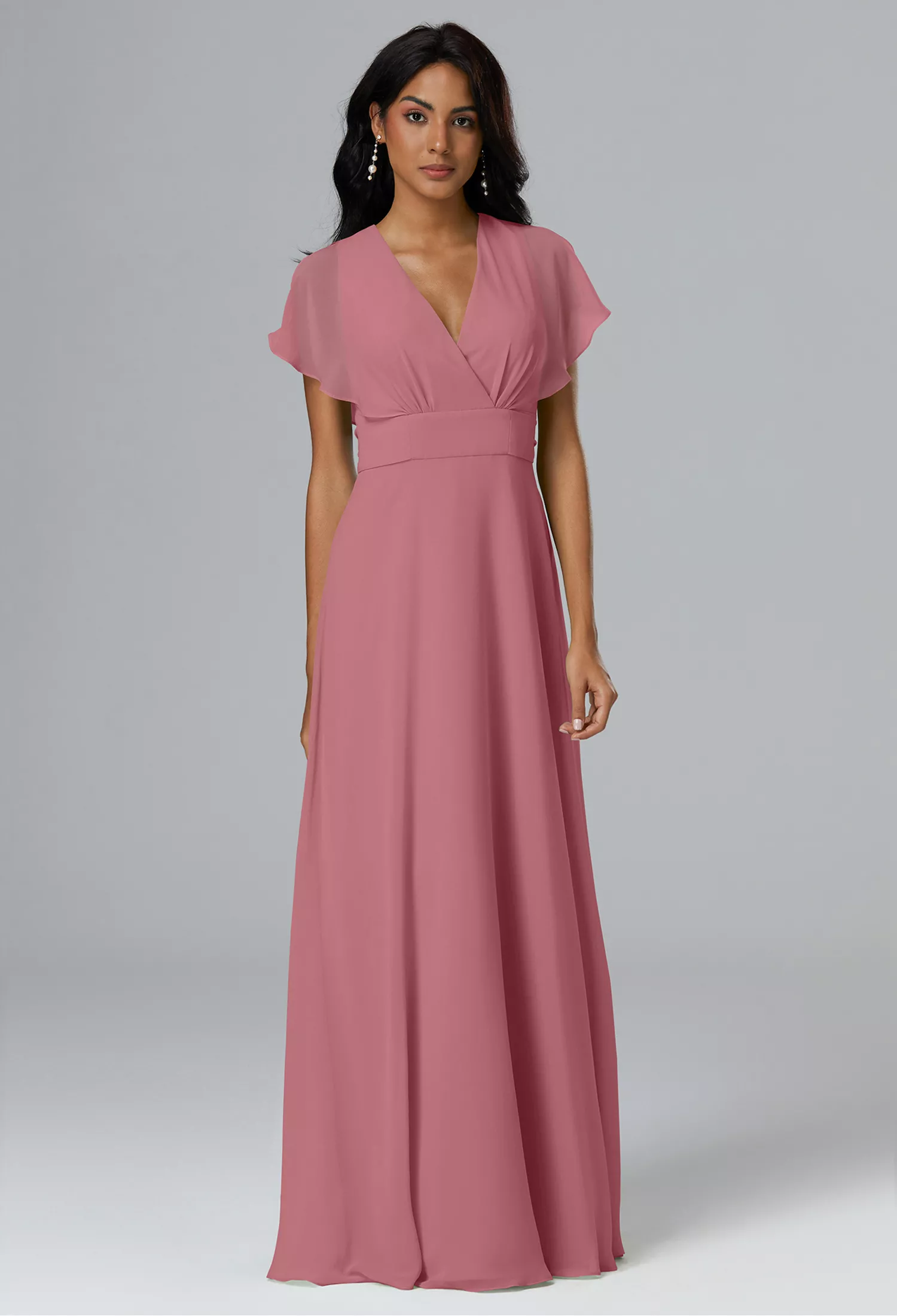 sachin and babi light blue dress Petal & Pup Bloom Strapless Tiered Chiffon Maxi Dress main image 1