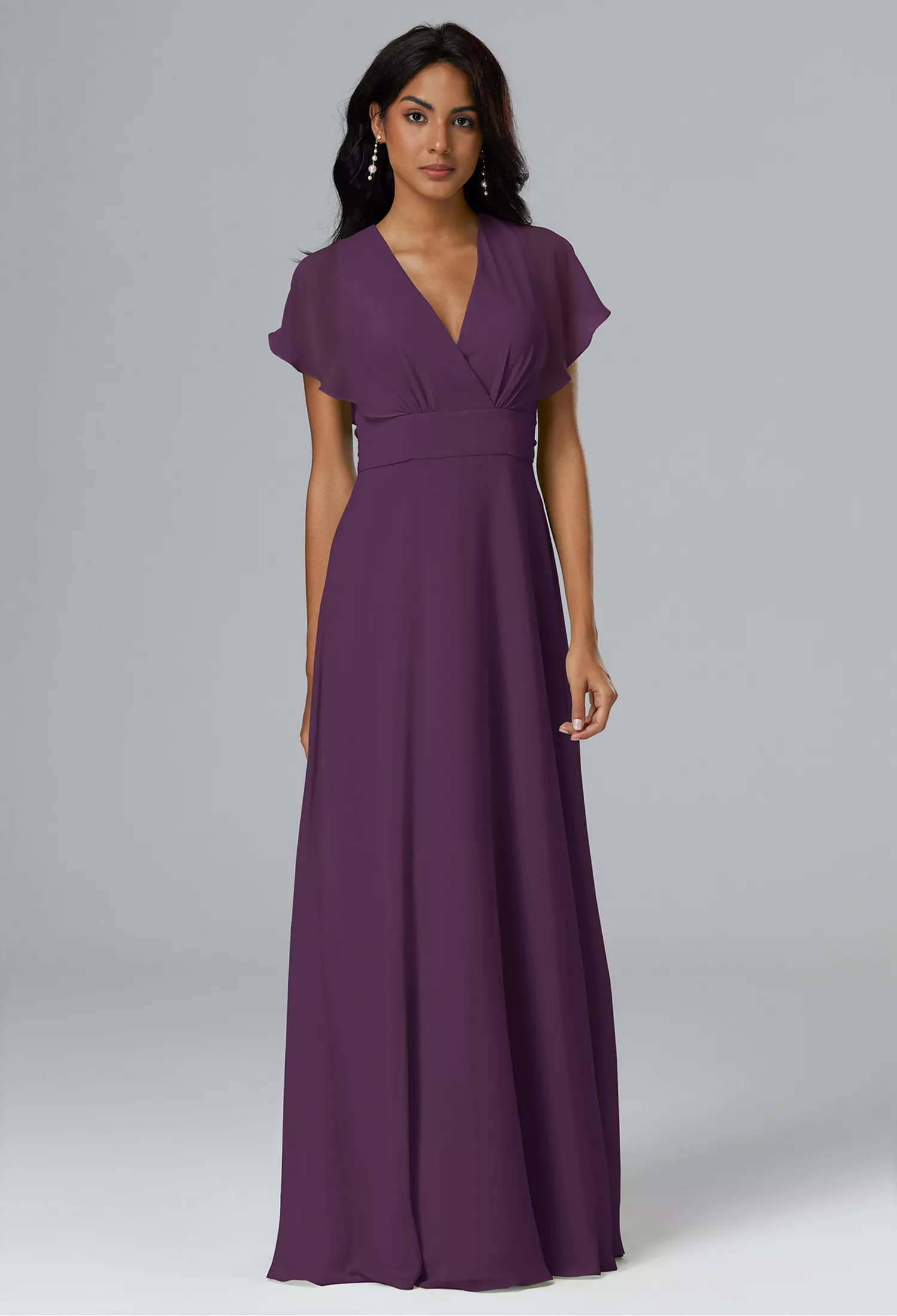 strapless open back dress Grape Color Deep V Neck Sleeveless Fashion Dress, Sexy Prom Dress with   cherishgirls