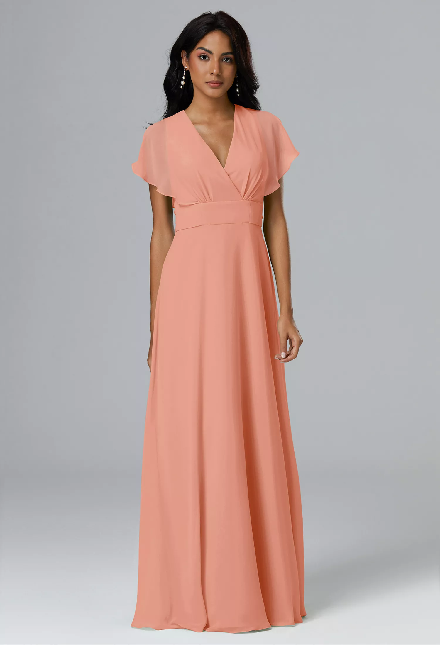 Peach Pink Bridesmaid Dresses | AW.Bridal