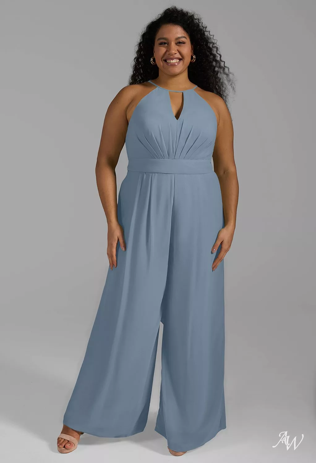 sachin and babi light blue dress Trendyol Plus Blue Chiffon Dress with Balloon Sleeves and Slits