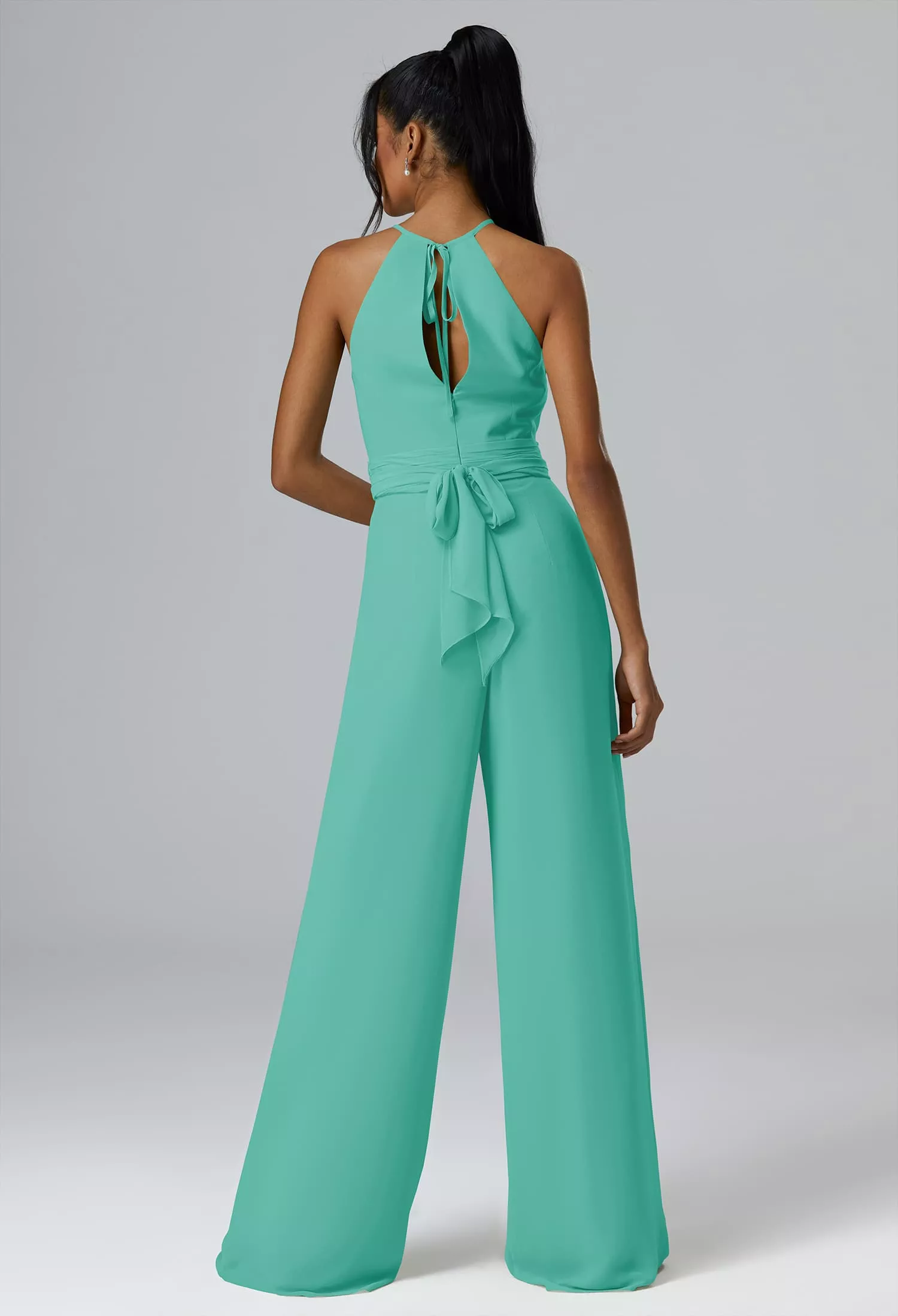 green emerald velvet dress Tiffany Ready to Ship Satin Bridesmaids Dress main image 0
