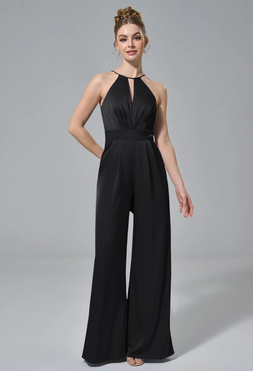 Black Metallic Plus Size Wedding Guest Dresses | AW.Bridal