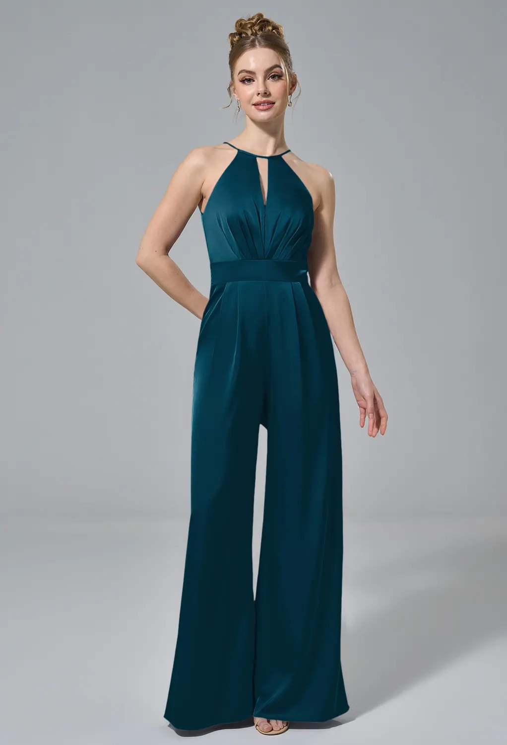 lake blue bridesmaid dresses Sexy A line V neck Light Blue Bridesmaid Dresses Chiffon Beach Spaghetti Straps US12 / Same as Picture / B main image 0