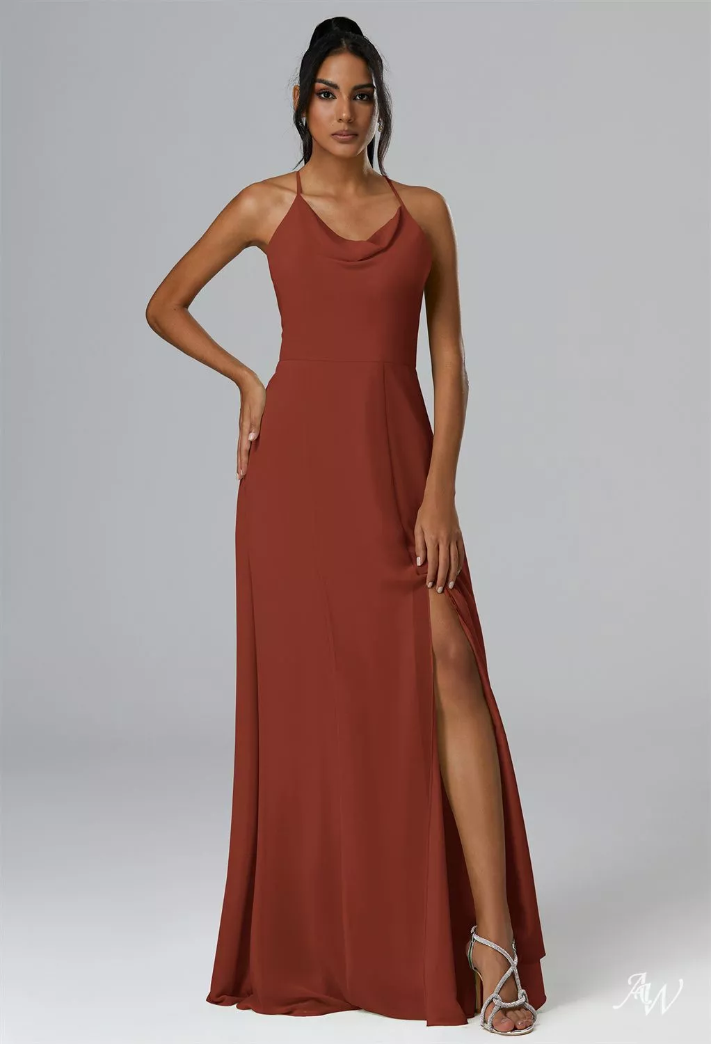 rust brown bridesmaid dress red brown dress Bridesmaids Dress