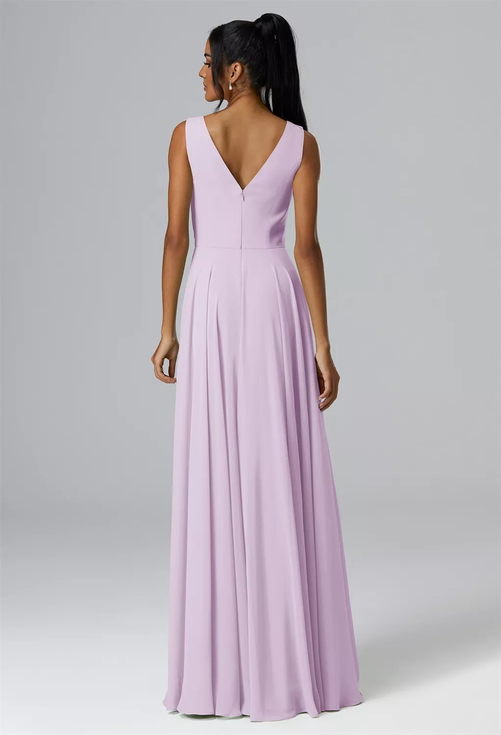 chinese dress ladies Katy Pleated Bodice Maxi Dress in Lavender