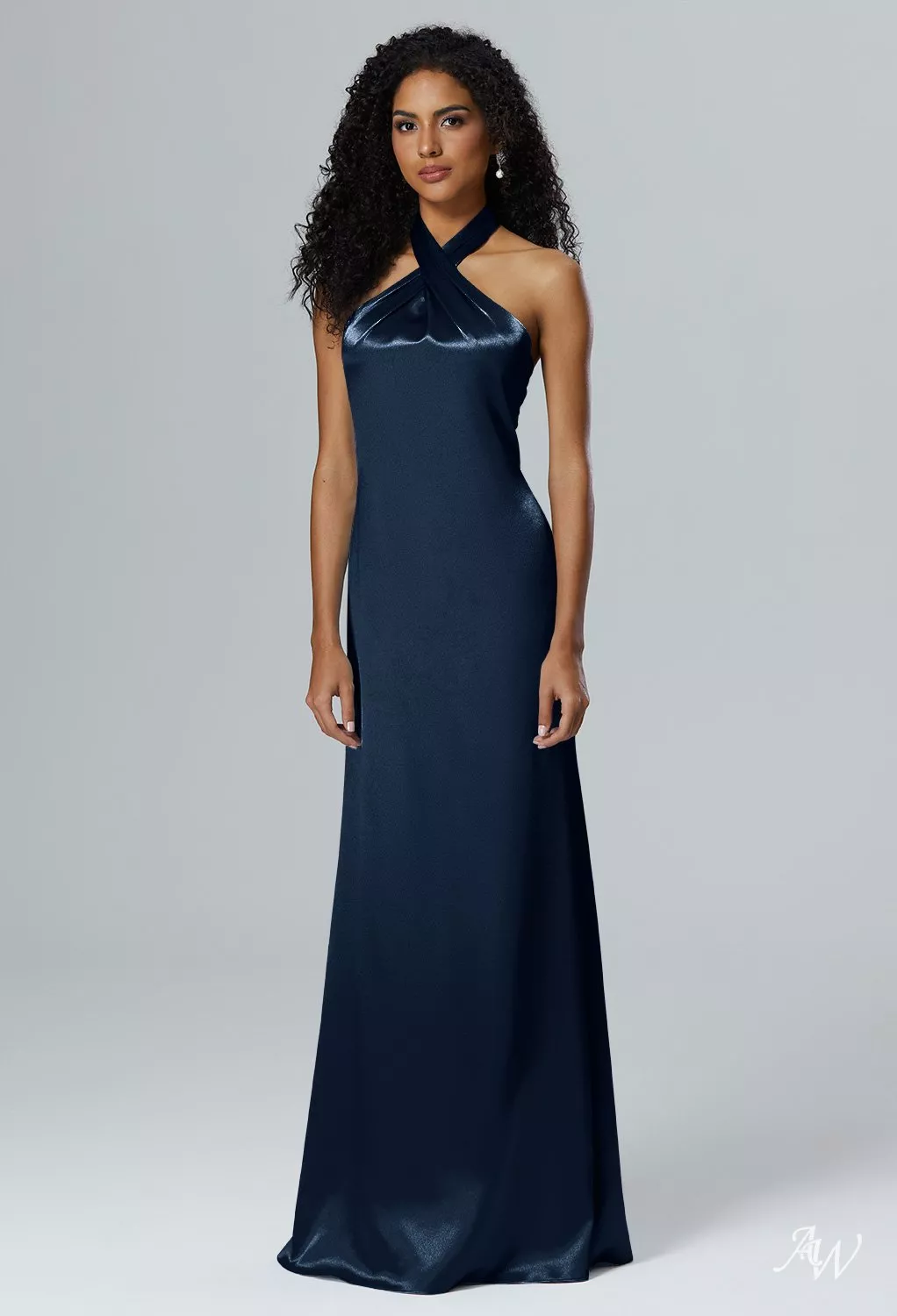blue dress for baby girl Navy Satin Off Shoulder Slit Mermaid Floor Length Bridesmaid Prom Gown