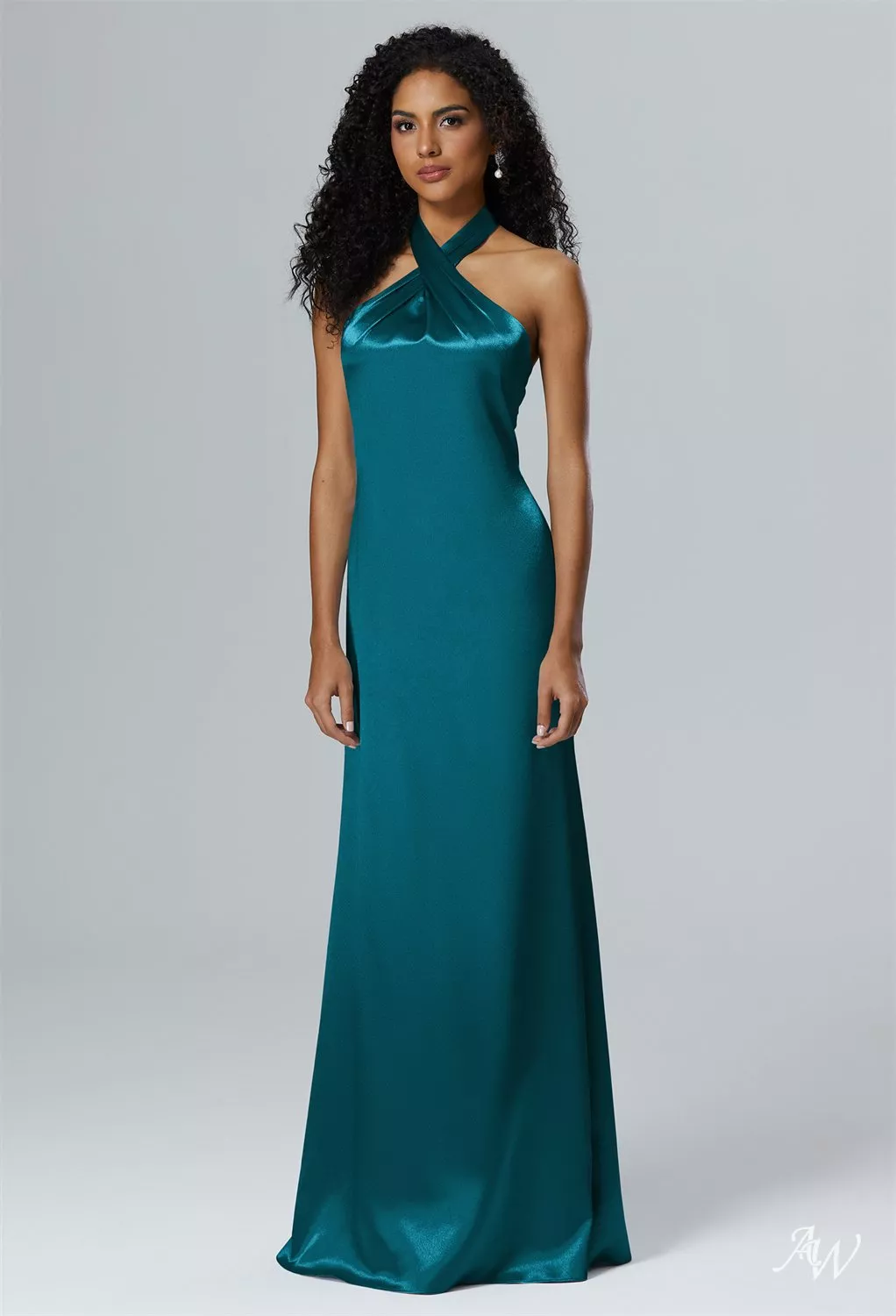 teal halter bridesmaid dresses Light Turquoise Bridesmaid Dresses Halter A-Line Sleeveless Floor Length Chiffon Bridesmaid Dresses with Slit