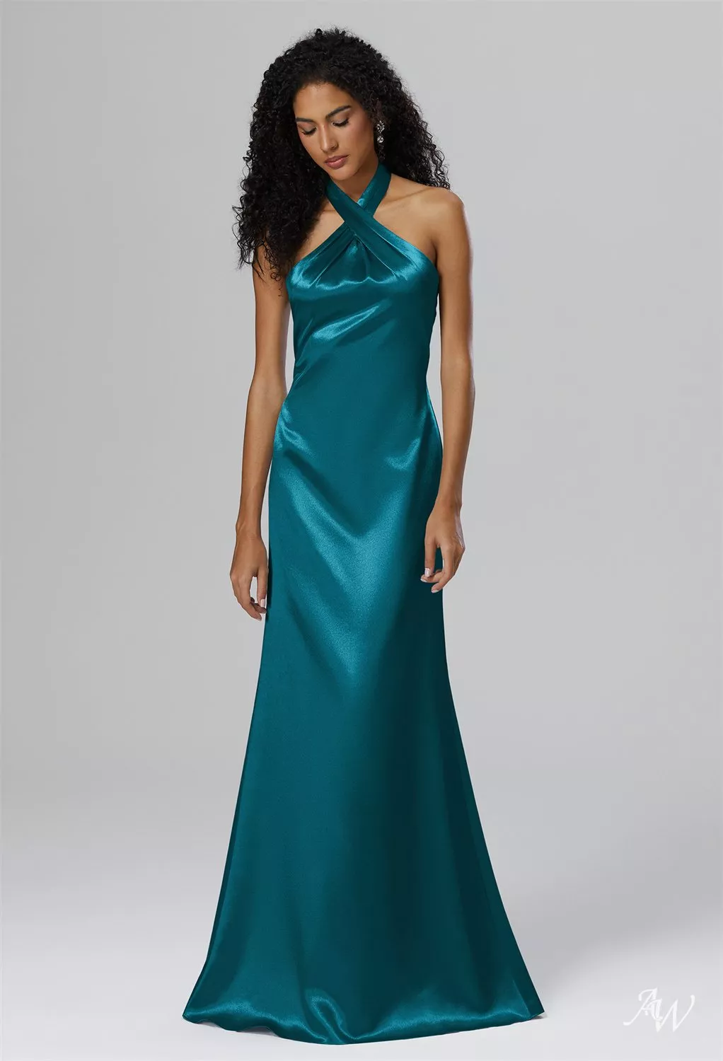 teal halter bridesmaid dresses Illyria | Dark Teal