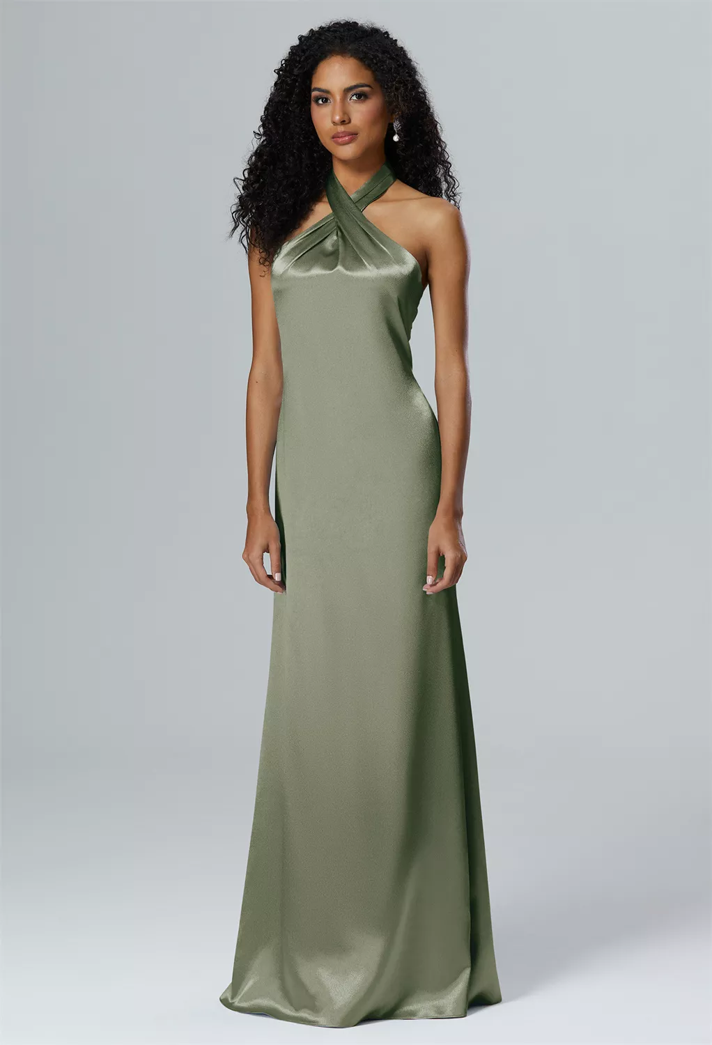 champagne bridesmaid dresses long Champagne Satin Square Neck Sleeveless Column Long Bridesmaid Dresses,  CB0292