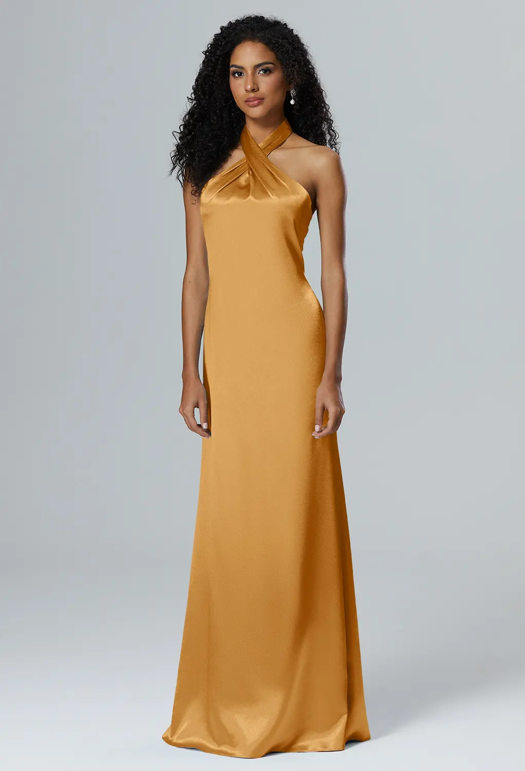 butterscotch yellow bridesmaid dress Kennedy Blue Emily Platinum Bridesmaid Dress