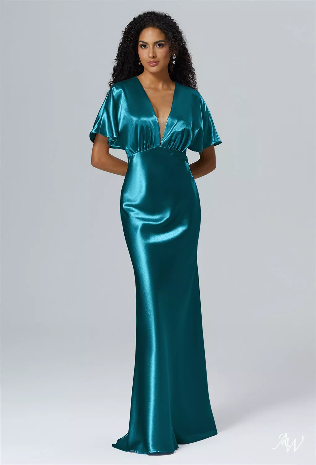halter ruched waist georgette bridesmaid dress KissProm A-Line Chiffon in Silver, Silver / 22 From there Color:Slver Kimchi blue pink mini medium stretch