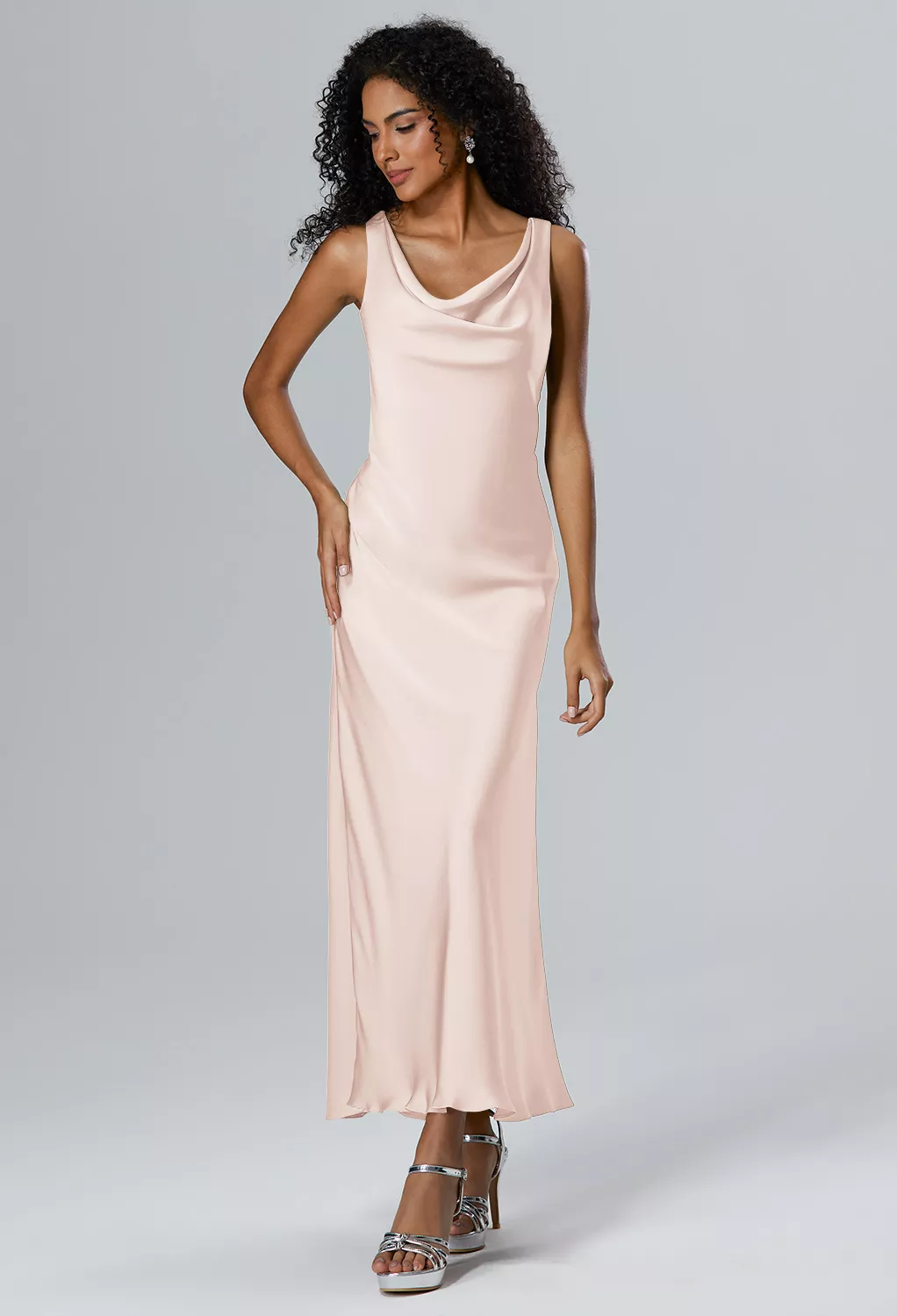 apricot bridesmaid dresses uk Sheath/Column Elegant 2 Pieces Sleeves Solid Color Apricot Wedding Gue