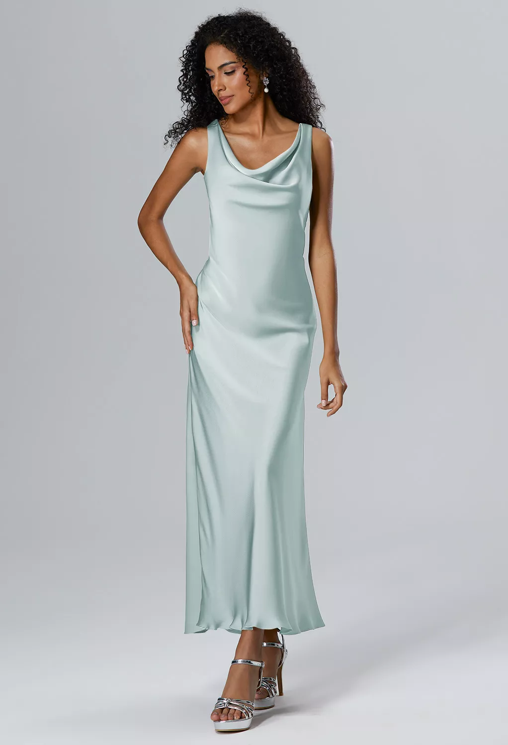 morning mist bridesmaid dress TAYLOR GOWN S main image 0