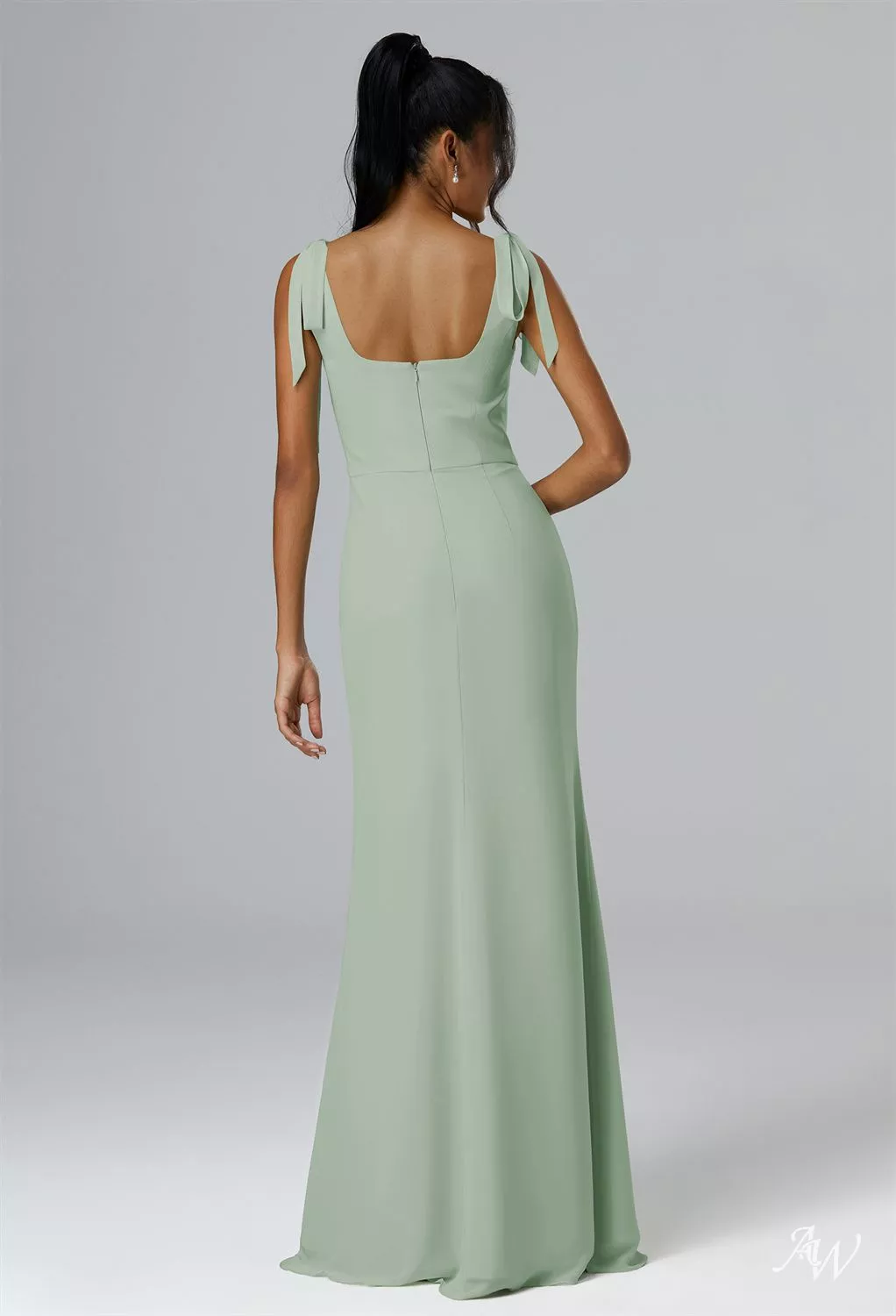 sage green mermaid bridesmaid dresses Zapaka Women Light Green Long Bridesmaid Dress with Ruffle Slit Mermaid Off the Shoulder Wedding Guest Dress, Light Green / US22W