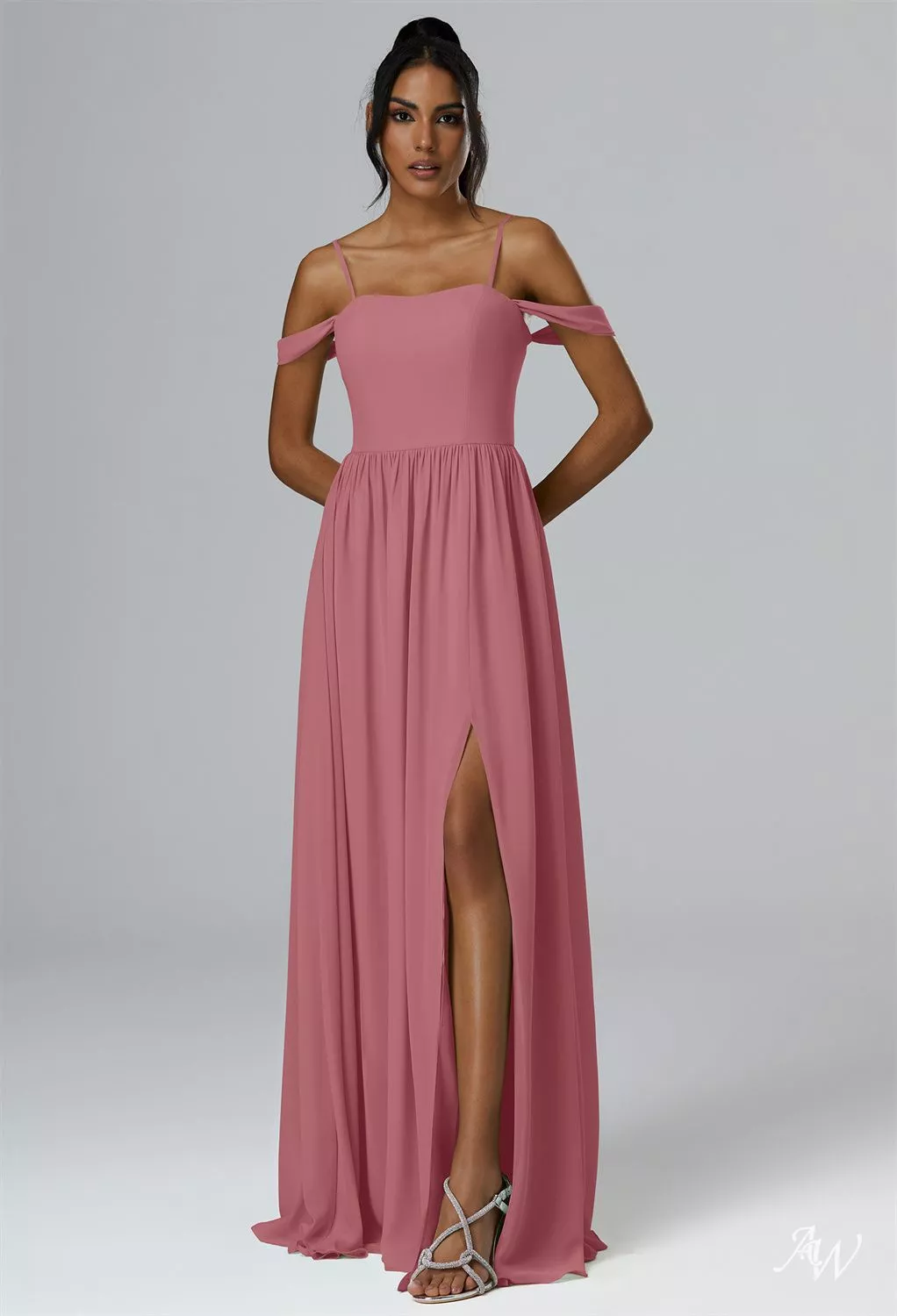 desert rose bridesmaid dress AW Rebekah Dresses Color:navy shantung Baby Girl Blue Dress, Cognac Bride quality Satin