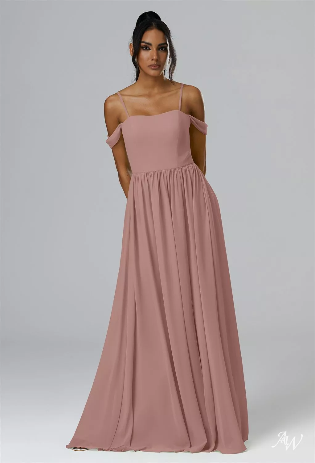 dusty rose and blush bridesmaid dresses AMARRA 89423
