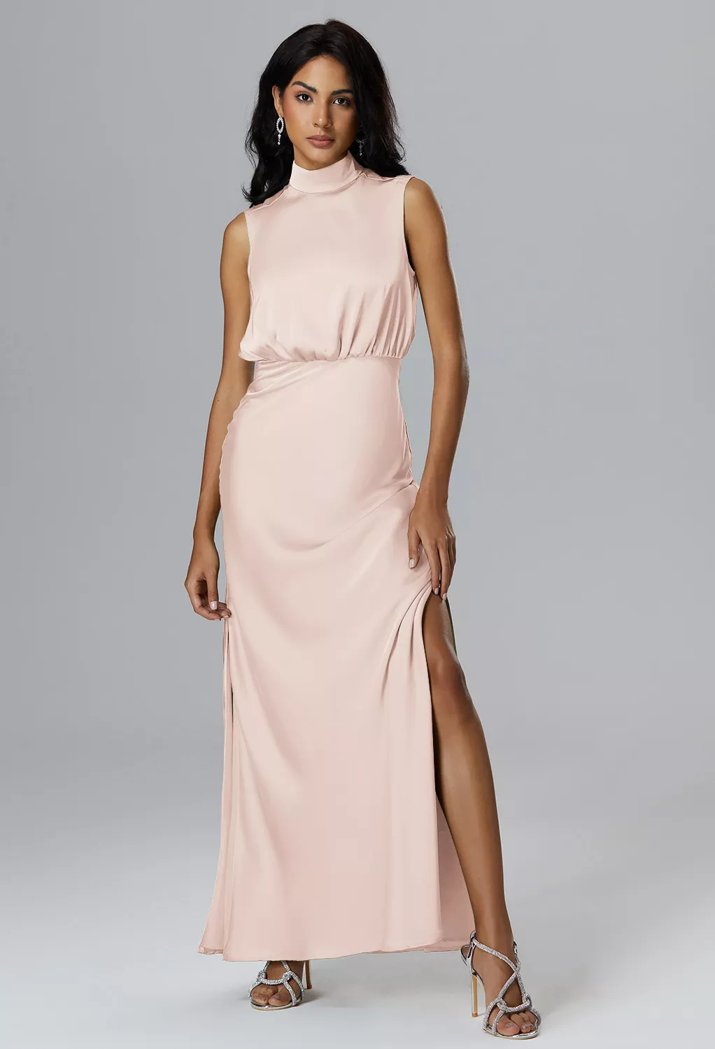 princess polly baby blue dress Apricot Long Bridesmaid Dresses