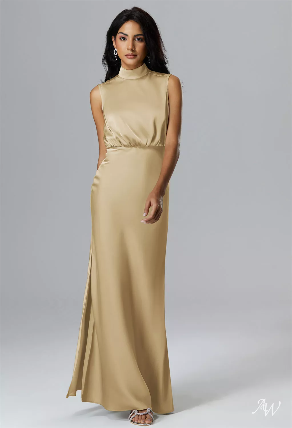 light brown satin bridesmaid dresses Brown Bridesmaid Dresses