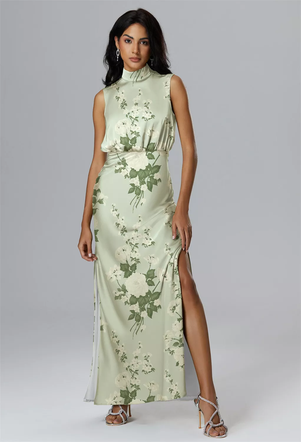 Mottled Moss Green, Green Floral Bridesmaid Dresses | AW.Bridal