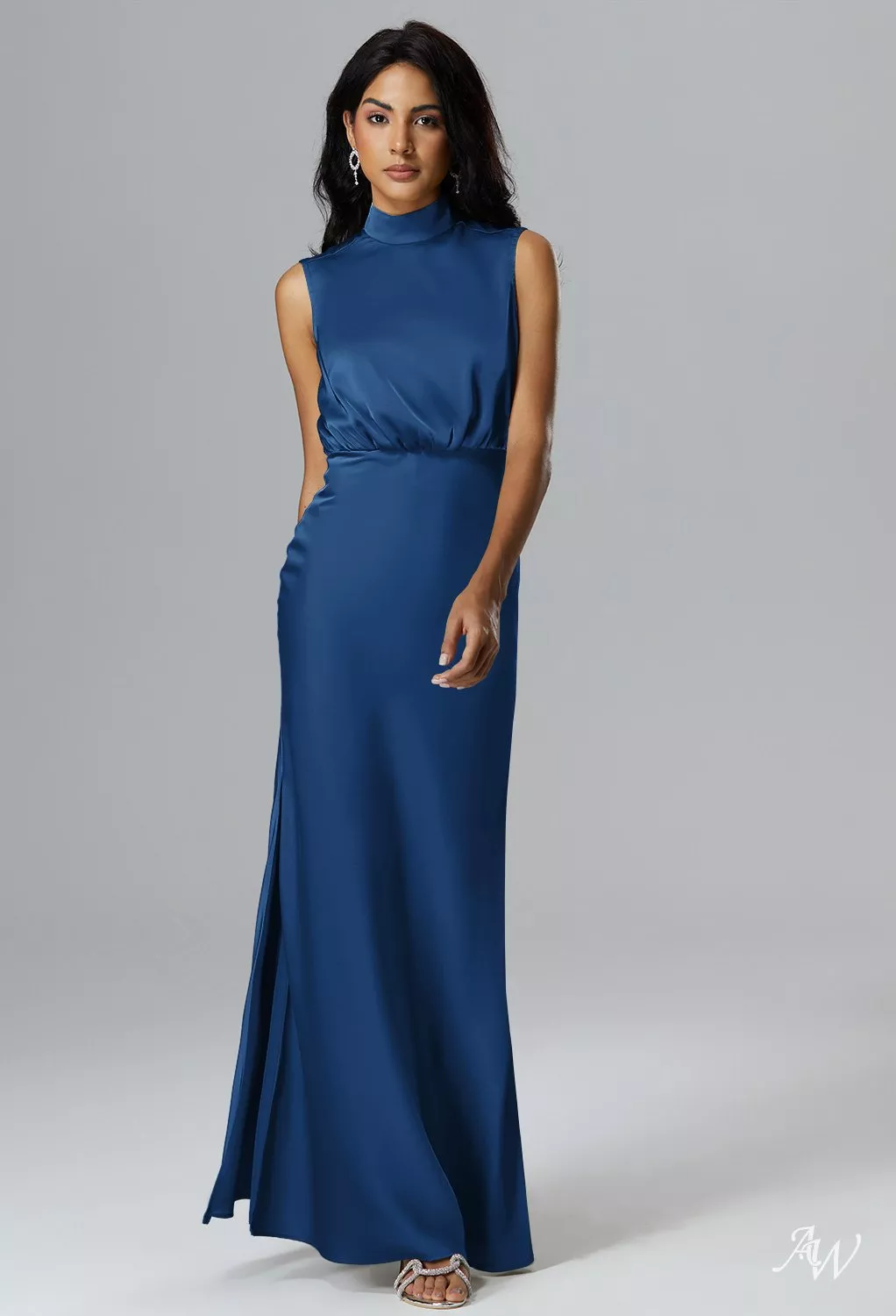 silk charmeuse bridesmaid dresses Charmeuse Strapless Twist Bodice Bridesmaid Dress – Bridal and Formal main image 1