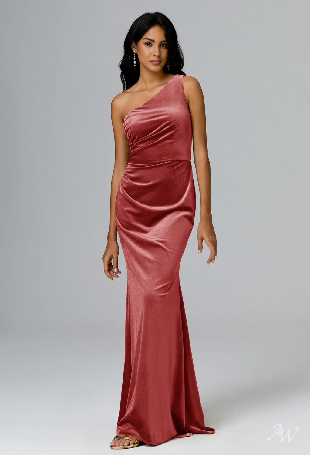 dusty rose mermaid bridesmaid dresses Azazie Brixley