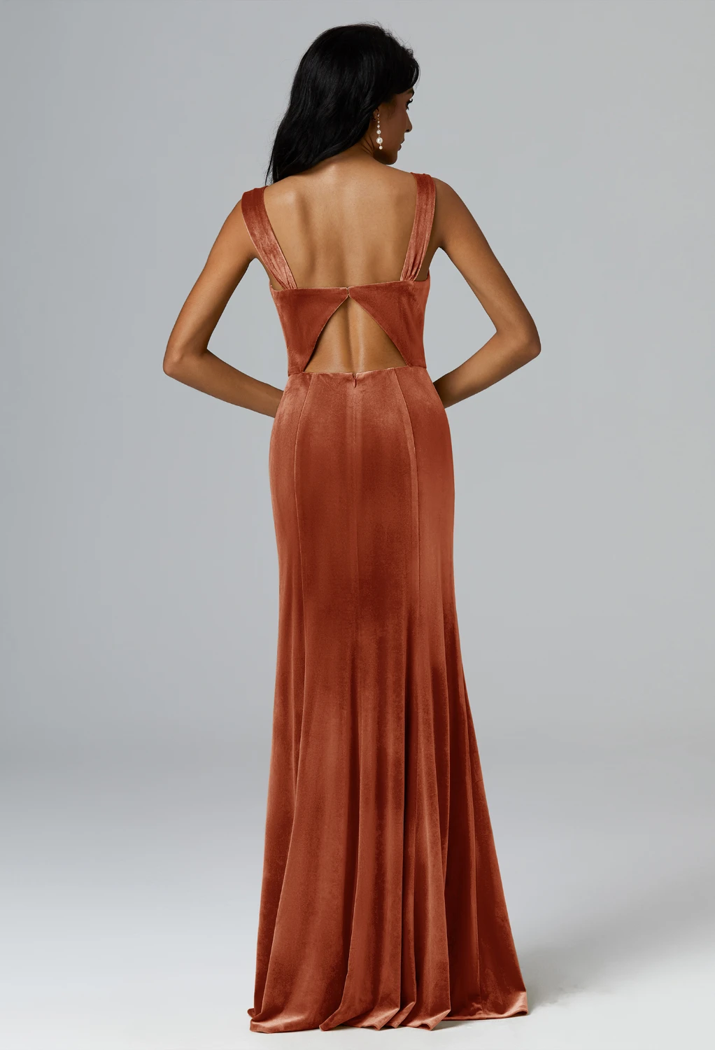 white christmas dresses Burnt Orange Mismatched Boho Wedding Party Bridesmaid Dresses, CB0123 Custom Size(Leaving A note) / As Pic / C main image 1