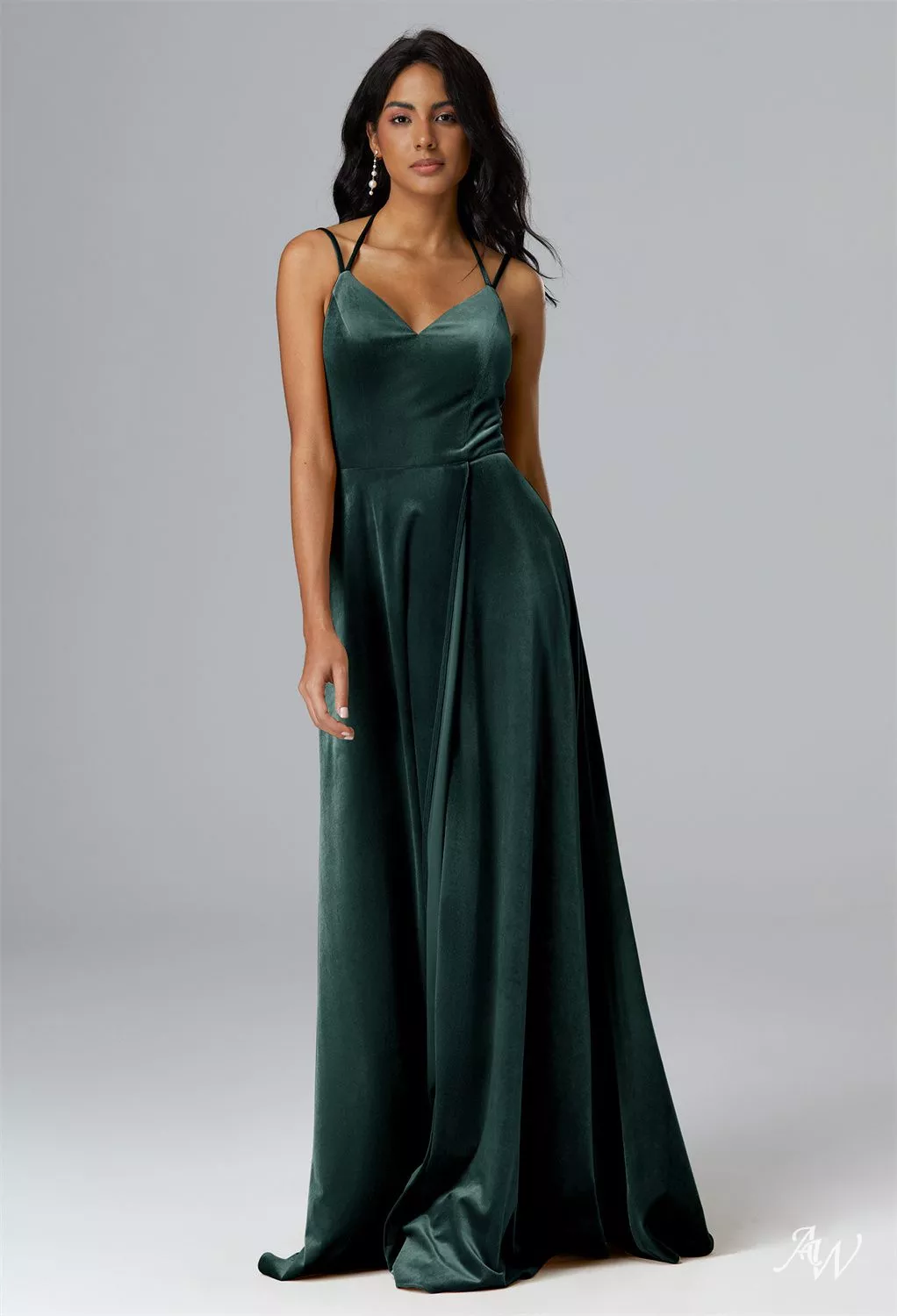 bridesmaid dress hunter green Off Shoulder Dark Green Sheath Long Side Slit Custom Bridesmaid Dresses ,  BN1201