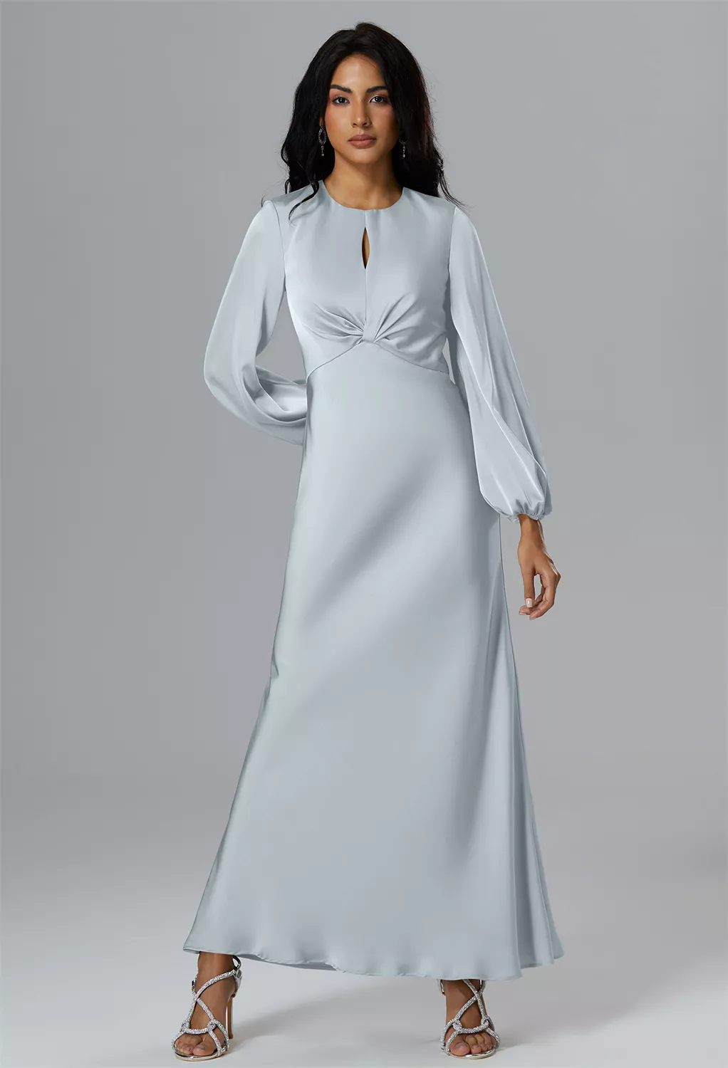 Baby Blue, Satin Charmeuse Wedding Guest Dresses Page 3 | AW.Bridal