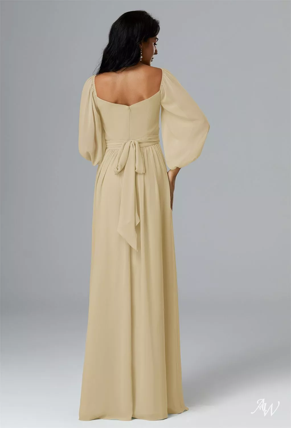 sachin and babi light blue dress Champagne Bridesmaid Dress Matte Satin Size 2X