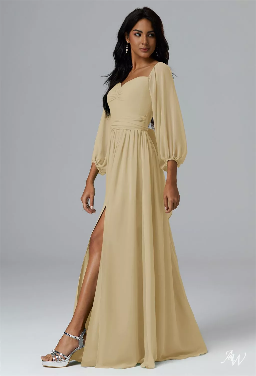 AW Phyllis Champagne Bridesmaid Dresses