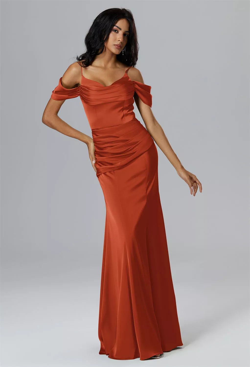 wedding burgundy bridesmaid dresses Round Neck Tulle Floor Length Burgundy Bridesmaid Dress, Burgundy / 4