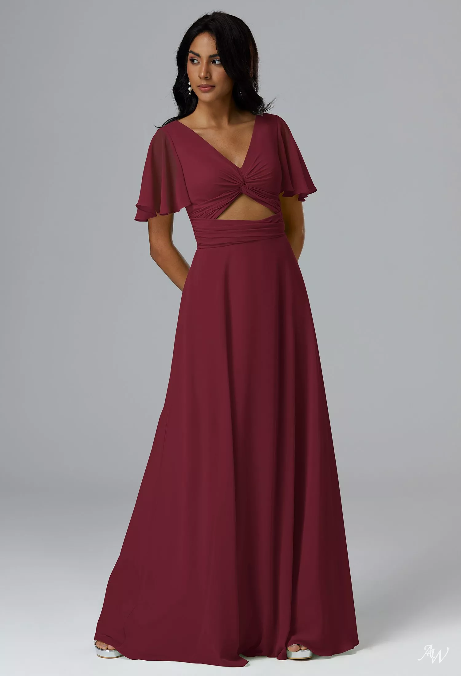 AW Humaira Burgundy Bridesmaid Dresses | AW.Bridal