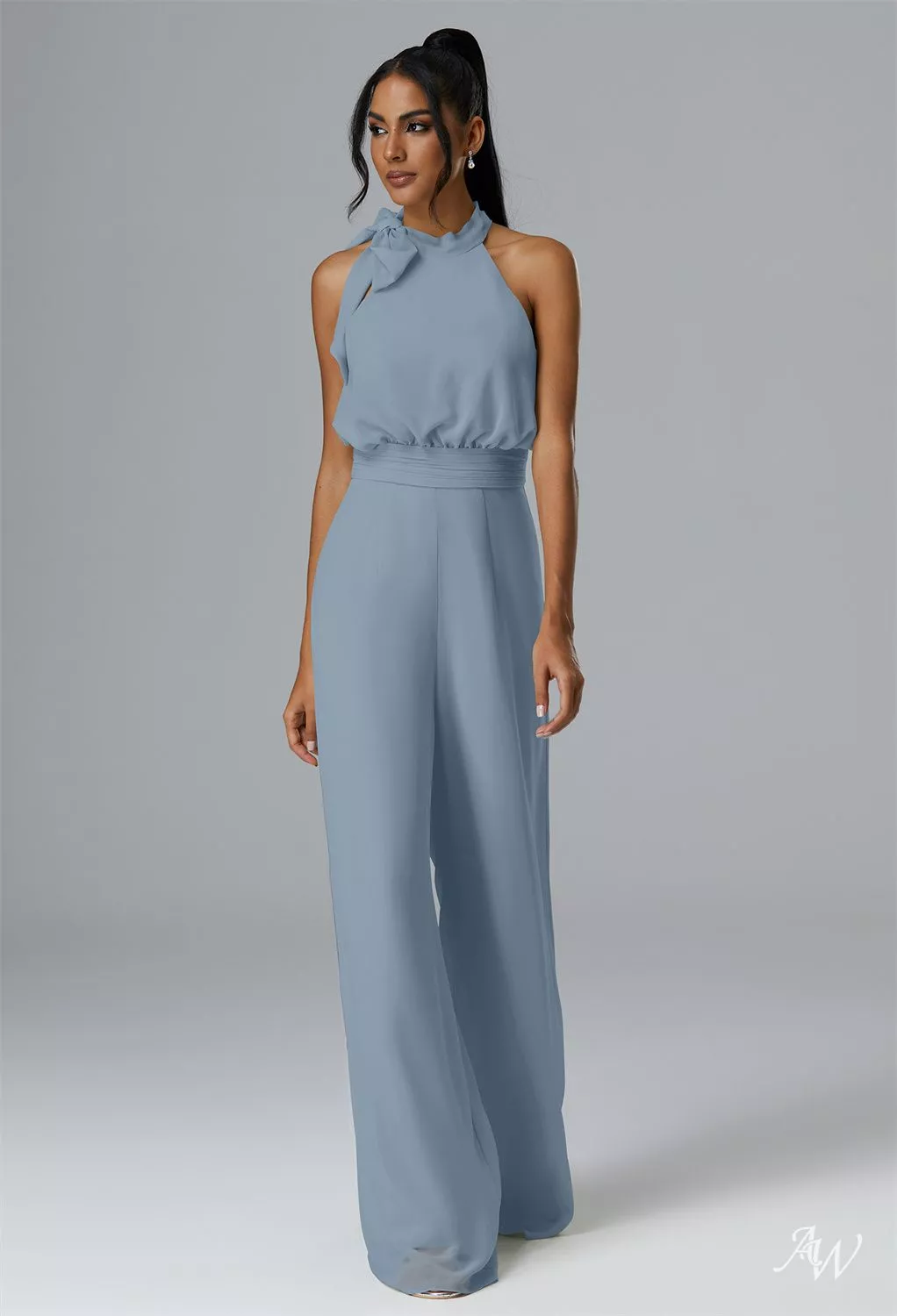 women's light blue bridesmaid dresses WEDTREND Women Mermaid Bridesmaid Dress Sky Blue Square Neck Wedding Party  Dress main image 0