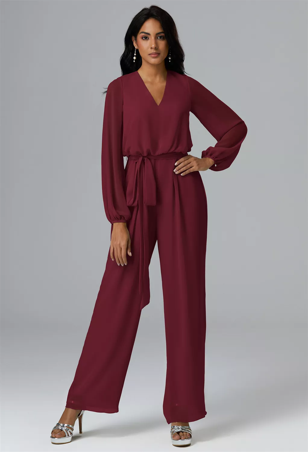 AW Roxanne Burgundy  Wedding Guest Dresses