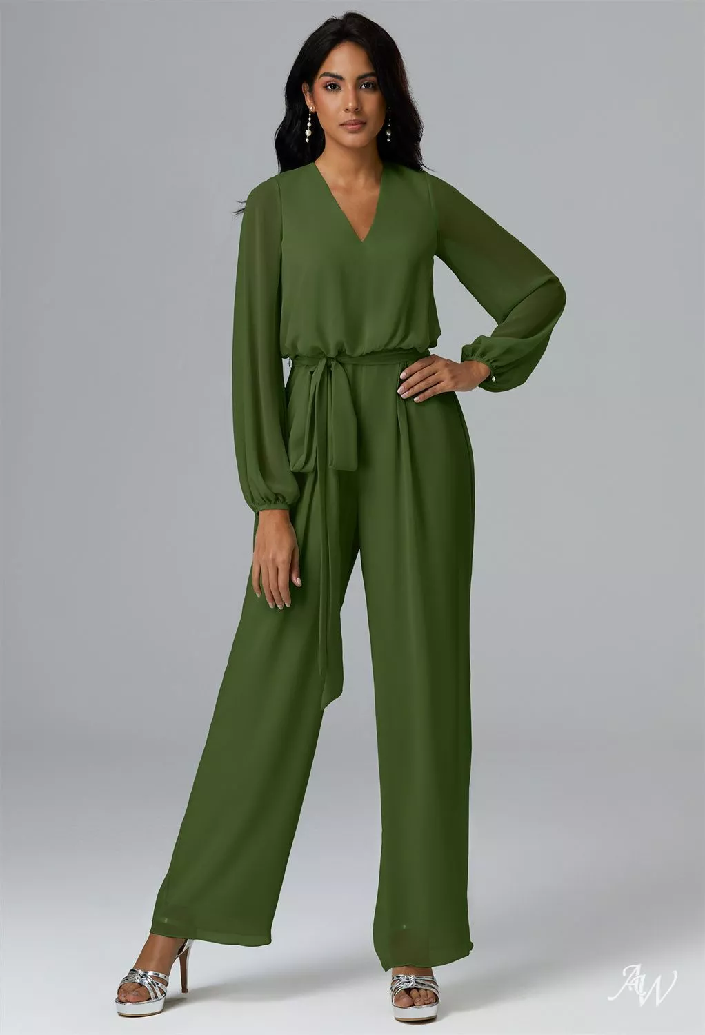 AW Roxanne Green Olive Bridesmaid Dresses | AW.Bridal